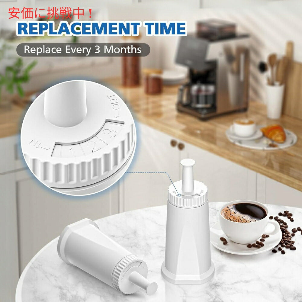Breville ブレビル エスプレッソマシン用交換水フィルター 4個入り Replacement Water Filter for Espresso Machine 4 Count 4