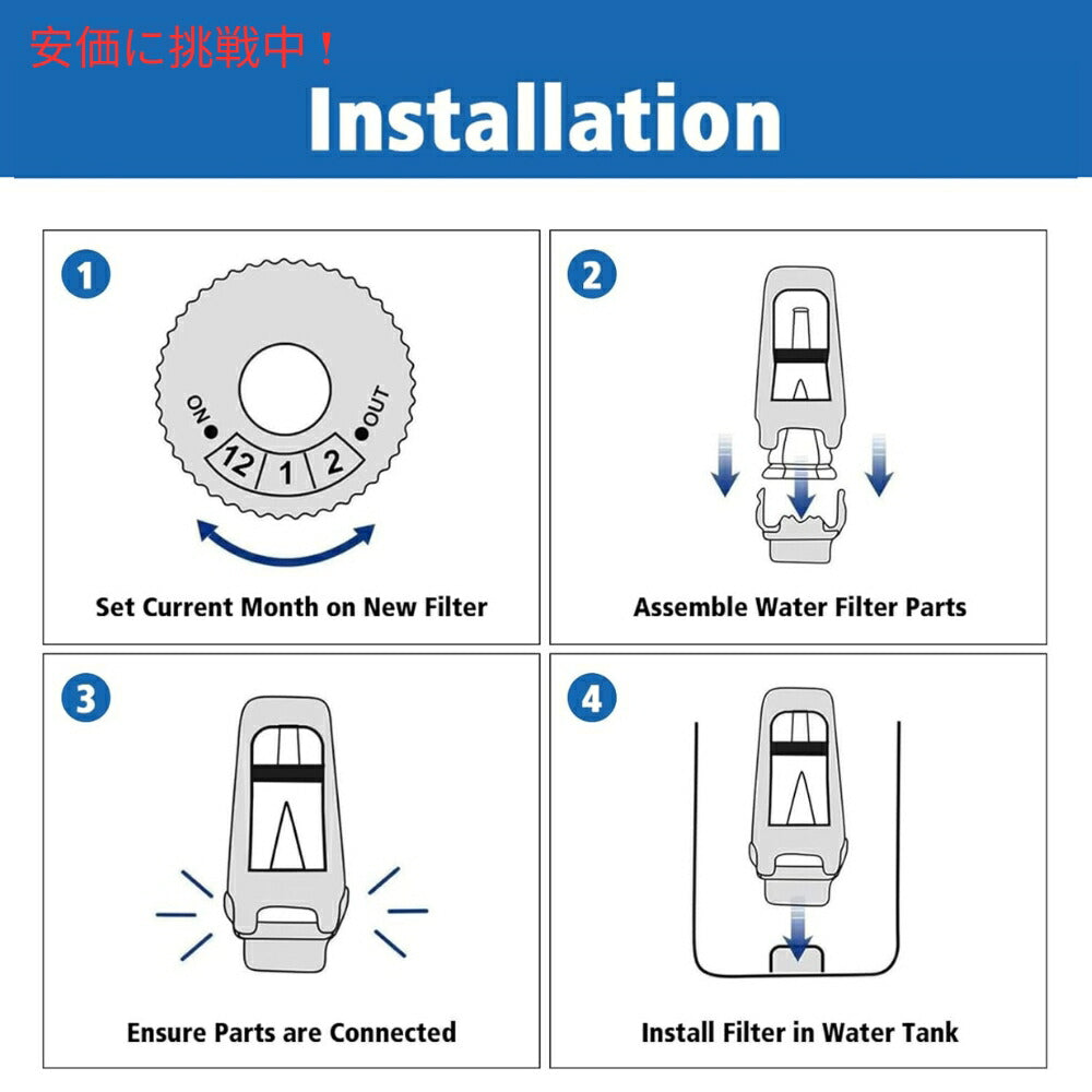 Breville ブレビル エスプレッソマシン用交換水フィルター 4個入り Replacement Water Filter for Espresso Machine 4 Count 7