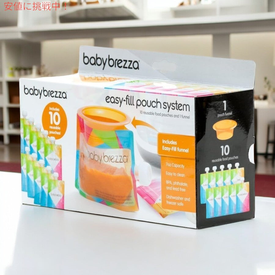 ベビーブレザ Baby Brezza イージーフィルパウチ 赤ちゃんの離乳食パウチ 手作りピューレ詰め替え容器 10パック Easy Fill Pouch for Baby Food 7