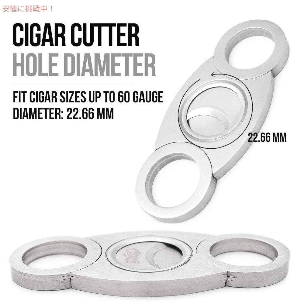 Mrs. Brog ステンレススチール シガーカッター バックプロテクター付き Stainless Steel Cigar Cutter with Back Protector 5