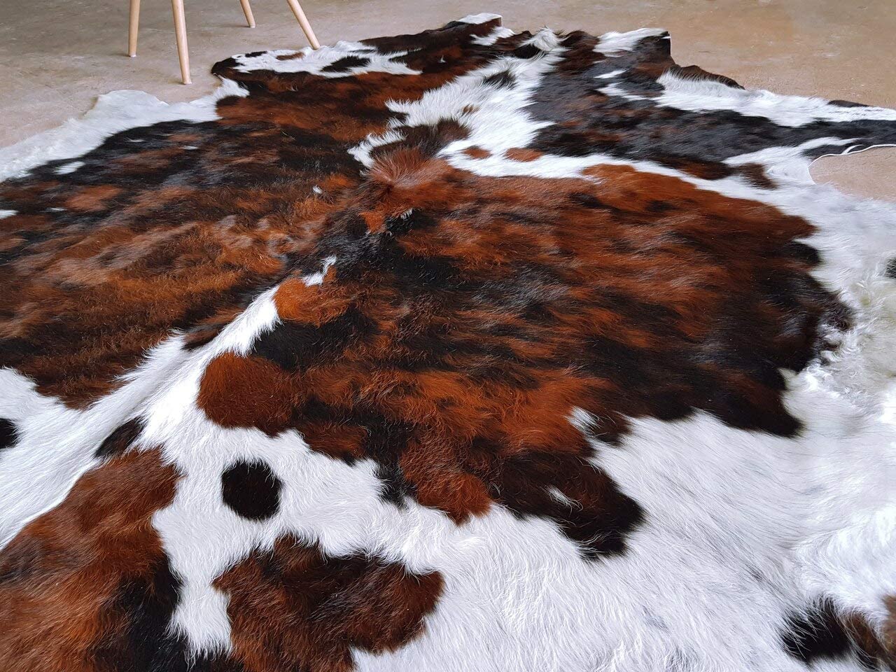 ラグ カーペット カウレザー 牛革 リビングに 213.4×182.9cm 3