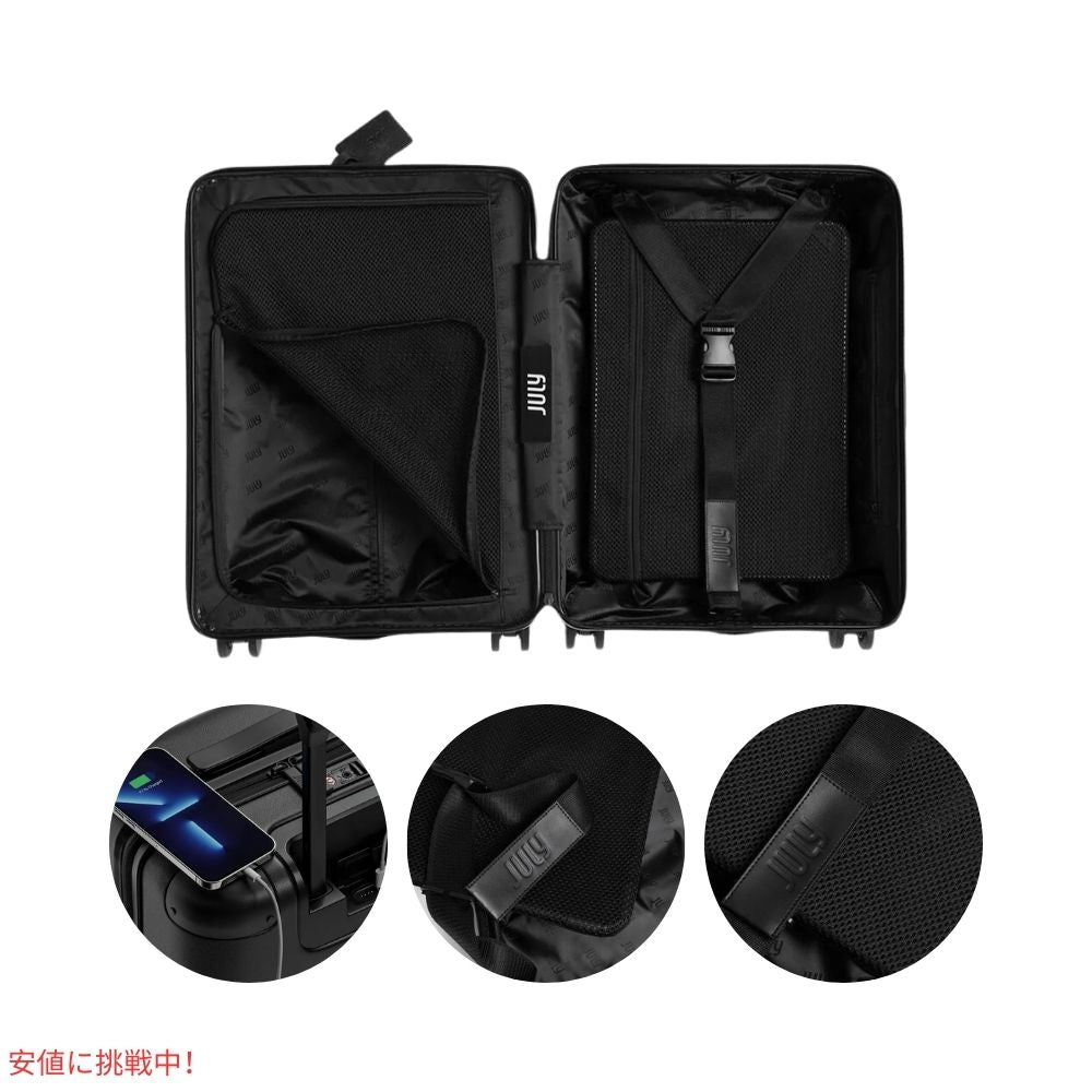 ジュライ スーツケース キャリーオン オリジナル チャコール 7.4ポンド/42リットル July Luggage Carry On Original Charcoal 7.4lb/42L 7