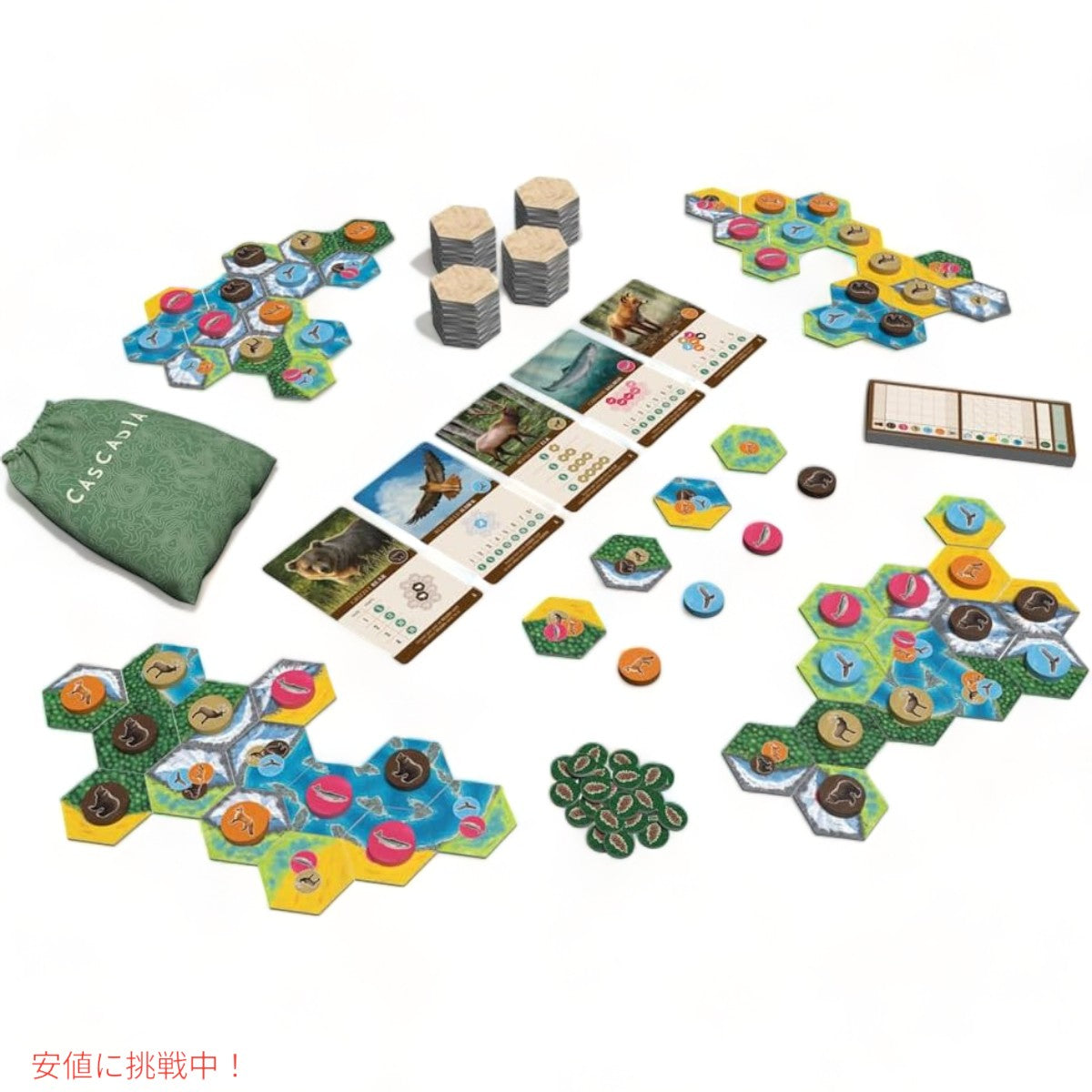 AEG & フラットアウト ゲームズ カスケディア ボードゲームセット  AEG & FlatOut Games Cascadia Award Winning Board Game Set 2