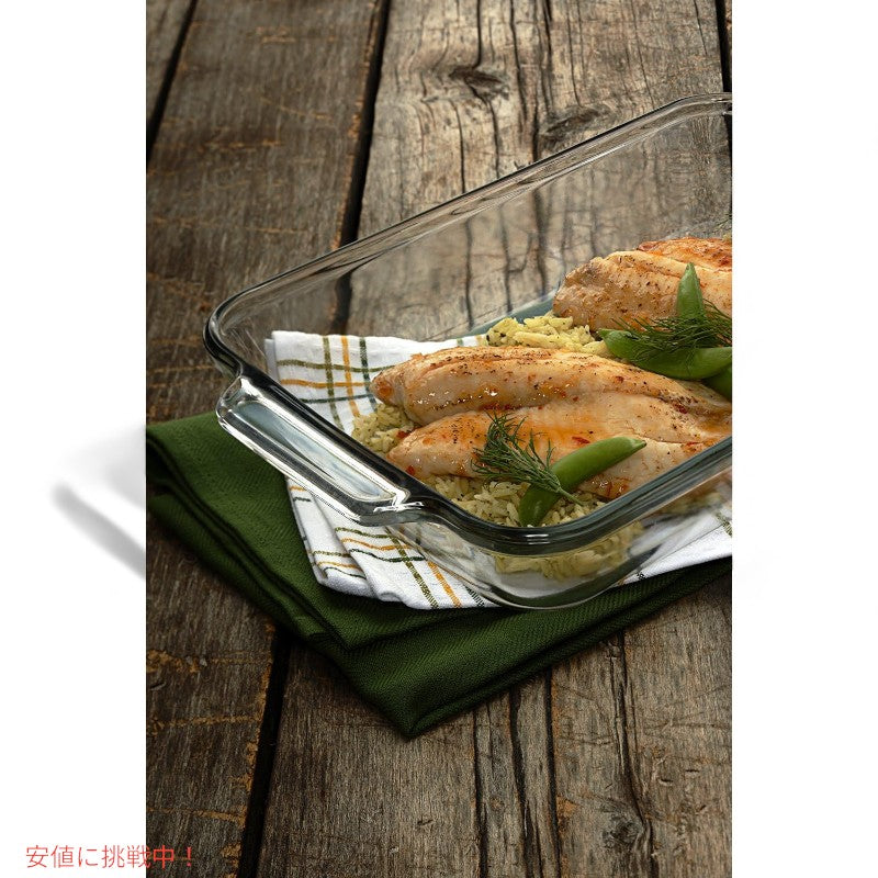 Anchor Hocking  オーブン用ガラス皿 2枚セット Anchor Hocking Glass Baking Dishes for Oven 2 Piece Set 2 Qt & 3 Qt Glass Casserole Dishes 5