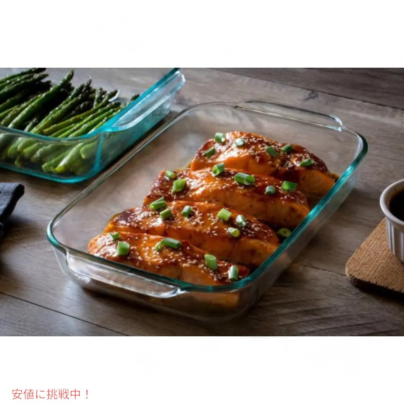 Anchor Hocking  オーブン用ガラス皿 2枚セット Anchor Hocking Glass Baking Dishes for Oven 2 Piece Set 2 Qt & 3 Qt Glass Casserole Dishes 6