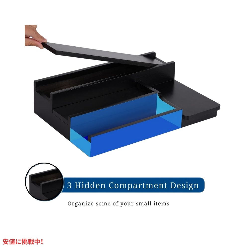 Cathyeen 木製 4段 収納スタンド ディスプレイ収納 ブラック 香水 小物 収納 Perfume Wooden Organizer Holder Stand 4 Tiered Black 2