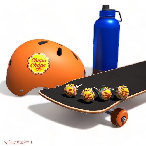 チュッパチャプス XXL トリオ 3-in-1 バブルガム入りロリポップ キャンディー、詰め合わせ 2イン1 フレーバー、48個入り 3