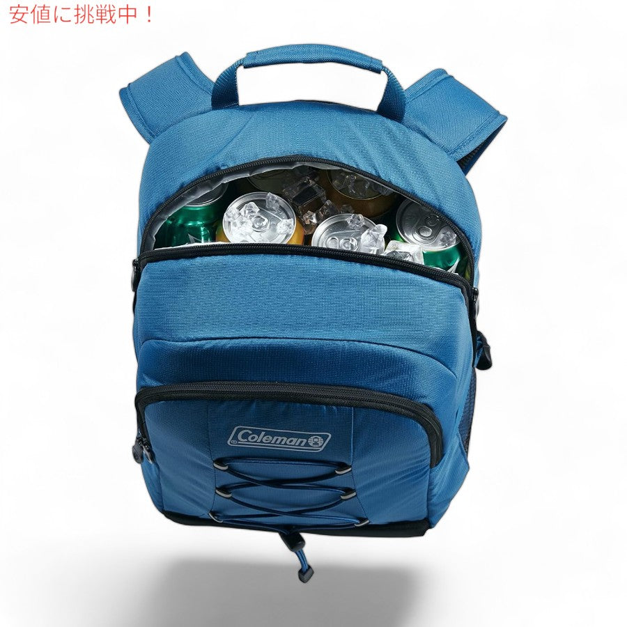 Coleman コールマン チラーシリーズ 断熱 ソフトクーラー 28缶 漏れ防止 バックパッククーラー 2158118 Insulated Soft Coolers 28 Can Backpack - Blue 5