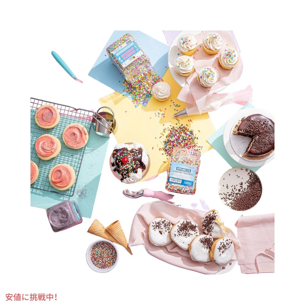 チョコレート スプリンクル 1.6ポンドアイスクリーム お菓子作り 製菓 トッピング Chocolate Sprinkles Jimmies Brown Sprinkles 1.6lbs 7