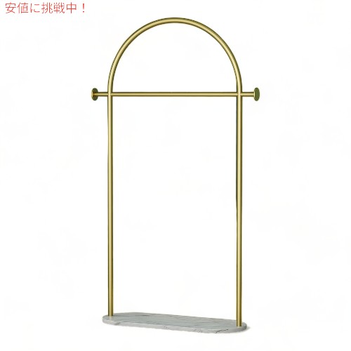 カイゾ 大理石ベース 台座付き ゴールド 洋服ラック 衣類ラック HKaikzo Gold Clothing Rack with Marble Base ?coat rack 1 1