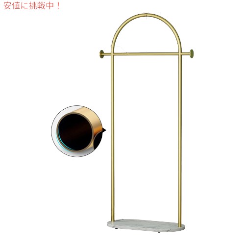 カイゾ 大理石ベース 台座付き ゴールド 洋服ラック 衣類ラック HKaikzo Gold Clothing Rack with Marble Base ?coat rack 1 3