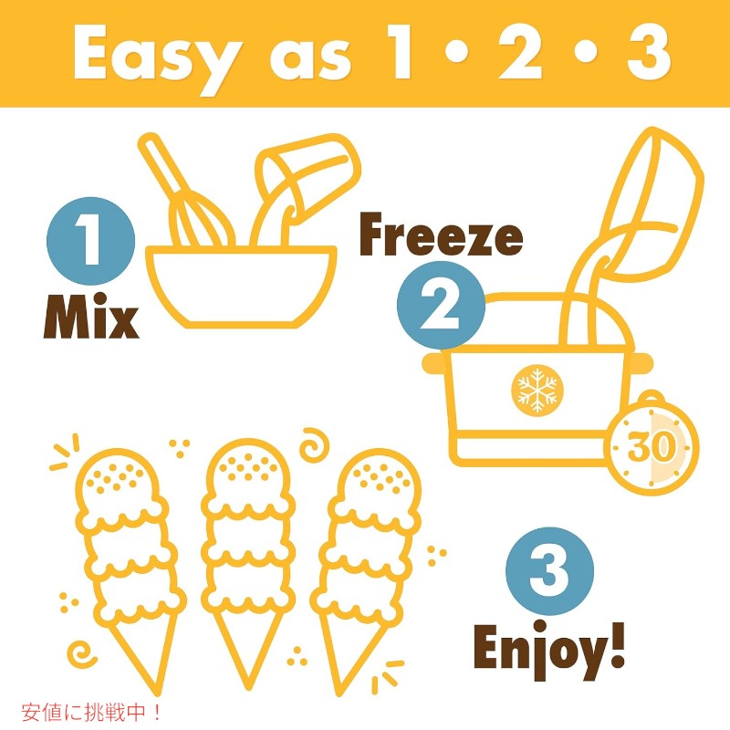 プレミアム コーヒー アイスクリーム スターター ミックス  Premium Coffee Ice Cream Starter Mix for ice cream maker make 2 creamy quarts 3