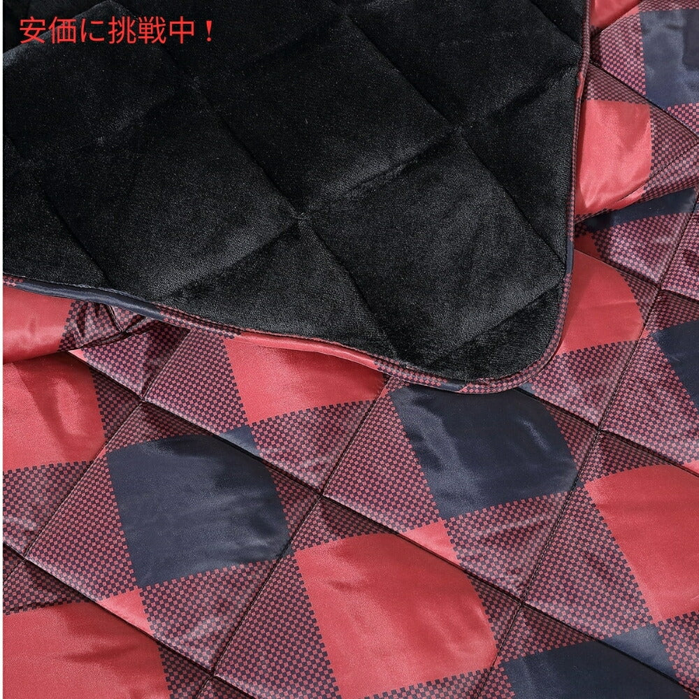 Coleman コールマン アウトドア＆インドア用 赤と黒のブランケット 約213cm × 244cm Outdoor and Indoor Red and Black Blanket 84x96inches 2