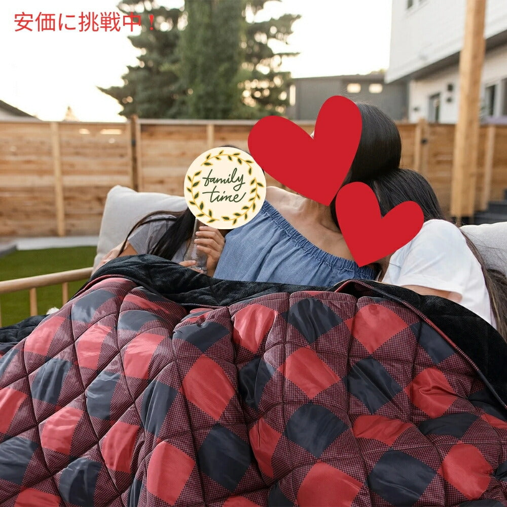 Coleman コールマン アウトドア＆インドア用 赤と黒のブランケット 約213cm × 244cm Outdoor and Indoor Red and Black Blanket 84x96inches 5
