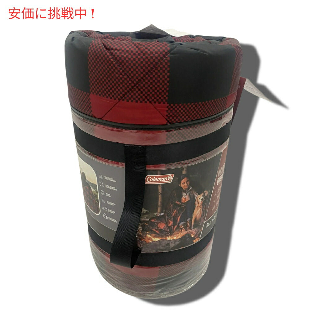 Coleman コールマン アウトドア＆インドア用 赤と黒のブランケット 約213cm × 244cm Outdoor and Indoor Red and Black Blanket 84x96inches 7