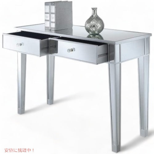 コンソールテーブル 小物置き ミラーデスク シルバーミラー #413372 Convenience Concepts 2