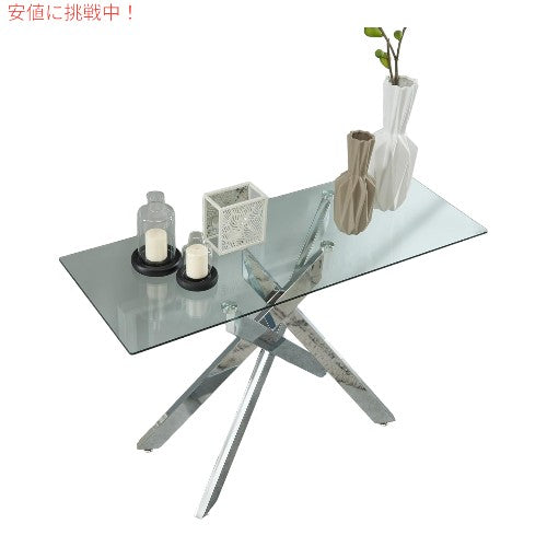 Edwin's Choice エドウィンズチョイス モダン コンソールテーブル シルバーガラステーブル ソファテーブル WMTB03 Modern Style Console Table Sofa Table 3