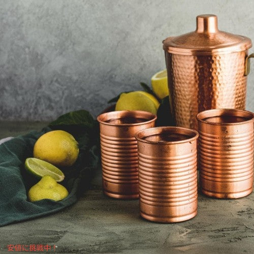 Kosdeg 銅製カクテル缶 2個セット 12オンス 銅製カップ 飲料用 Copper Cocktail Tins Set of 2 12oz 3