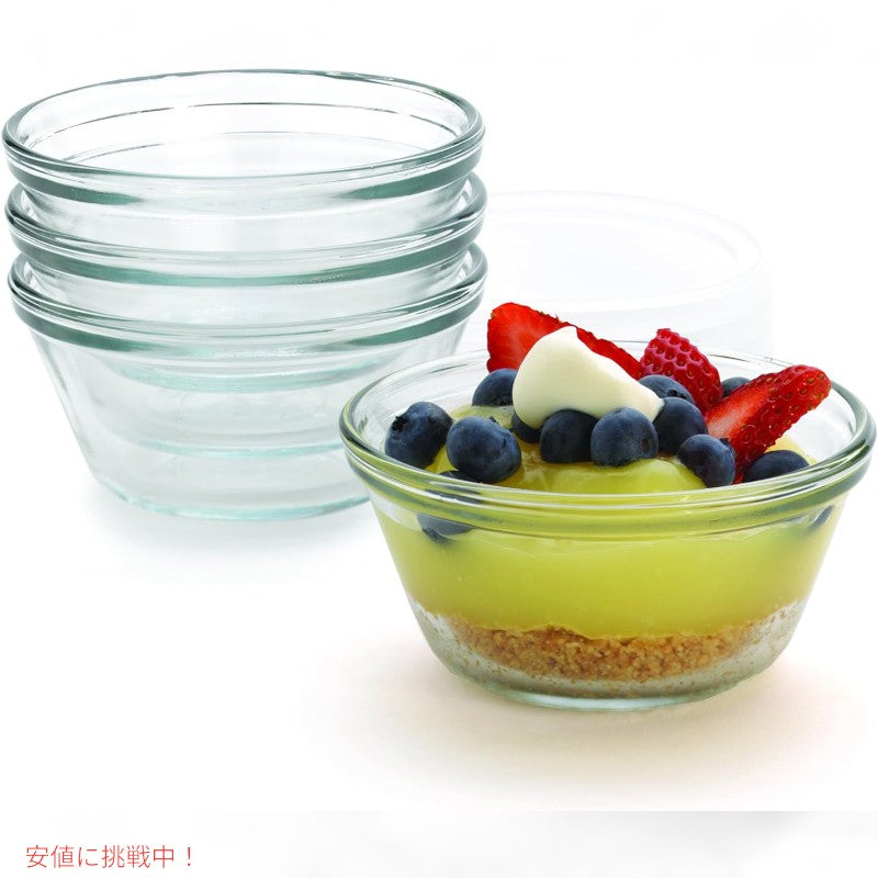 Anchor Hocking  6オンスガラス製カスタードカップ4個セット Anchor Hocking 6-Ounce Glass Custard Cups, Set of 4 2