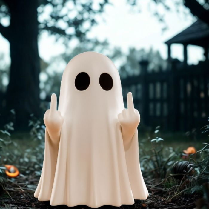 Donciety ハロウィンゴーストの置物 ゴーストデコレーション 約10cm 卓上置物 Halloween Ghost Figurine Decoration - White Ghost 3