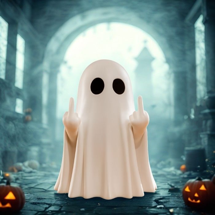 Donciety ハロウィンゴーストの置物 ゴーストデコレーション 約10cm 卓上置物 Halloween Ghost Figurine Decoration - White Ghost 2