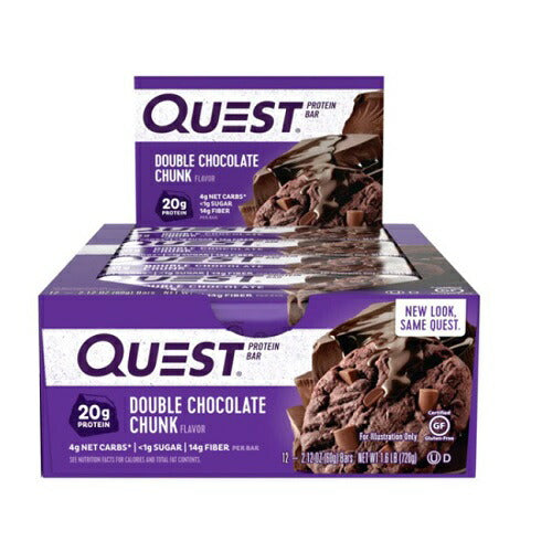 クエストバー プロテインバー  ダブルチョコレートチャンク 12本入り/ Quest Bar Protein Bar Double Chocolate Chunk Flavor 12ct 1