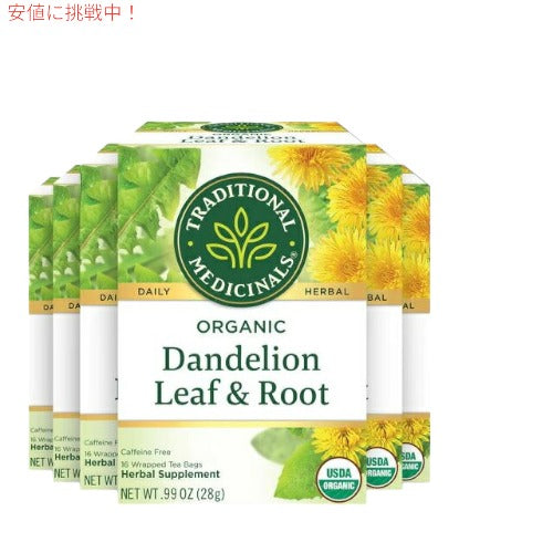 Traditional Medicinals Dandelion Leaf & Root Tea|トラディショナルメディシナル ダンデライオンリーフ&ルート ティーバッグ 16包 28g 1