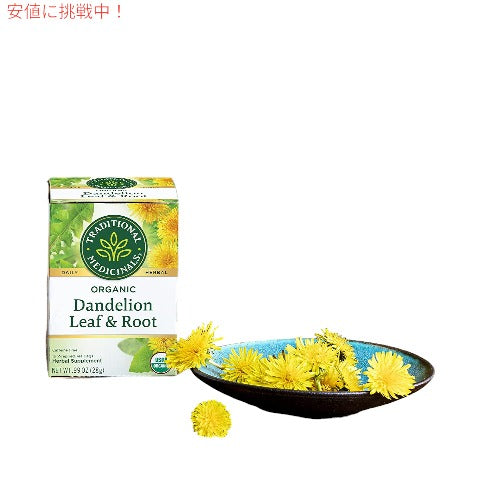 Traditional Medicinals Dandelion Leaf & Root Tea|トラディショナルメディシナル ダンデライオンリーフ&ルート ティーバッグ 16包 28g 4