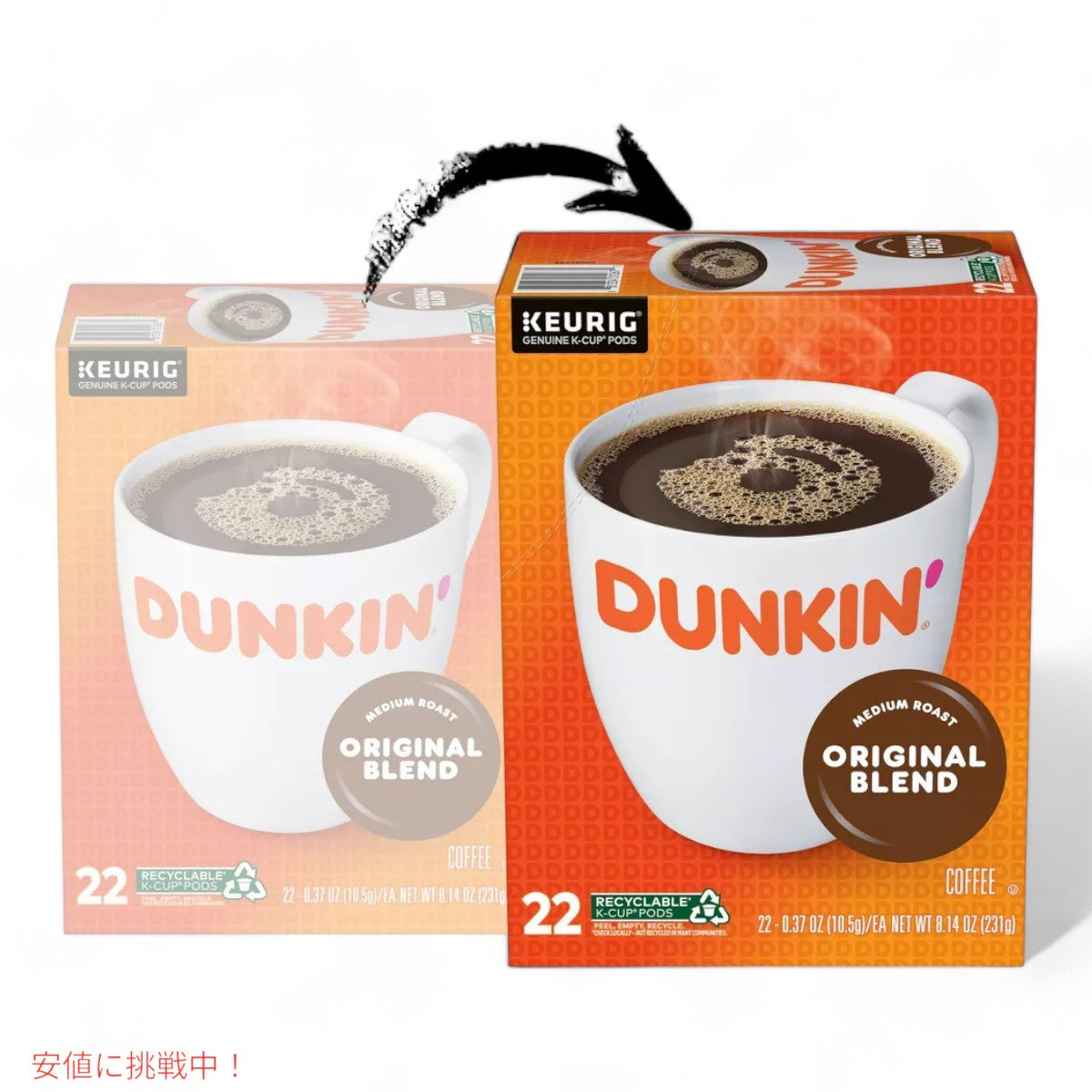 キューリグ Kカップ ダンキンドーナツ オリジナルブレンド 22個 KEURIG K-Cup Dunkin' Donuts Original Blend 22ct 2