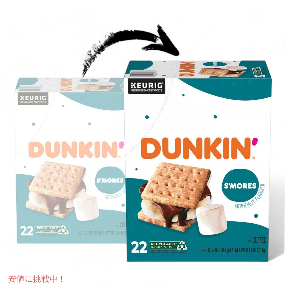 キューリグ Kカップ ダンキンドーナツ スモア 22個 KEURIG K-Cup Dunkin' Donuts S'mores 22ct 2