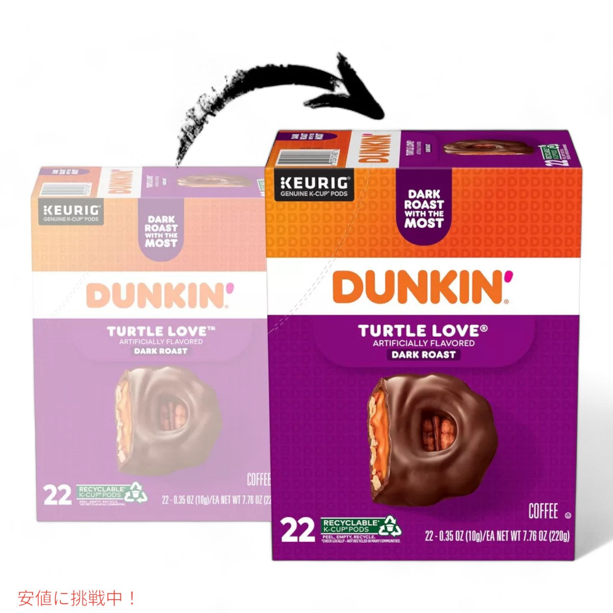 キューリグ Kカップ ダンキンドーナツ タートルラブ 22個 KEURIG K-Cup Dunkin' Donuts Turtle Love 22ct 2