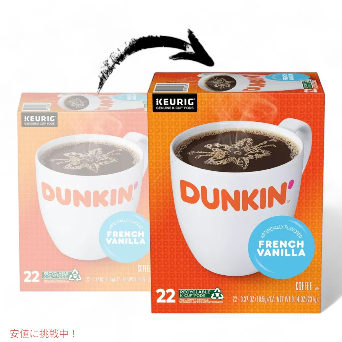 キューリグ Kカップ ダンキンドーナツ フレンチバニラ 22個 KEURIG K-Cup Dunkin' Donuts French Vanilla 22ct 3