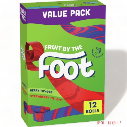 ベティクロッカー フルーツ・バイ・ザ・フット フルーツフレーバー スナック バリューパック 12個入り Fruit by the Foot Fruit Snacks Variety Pack 9 oz 1