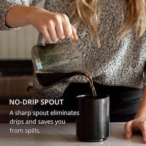 Fellow フェロー ガラスカラフェ 耐熱ガラス コーヒーポット 500mL [スモークグレー] Mighty Small Glass Carafe SMOKE GREY 5