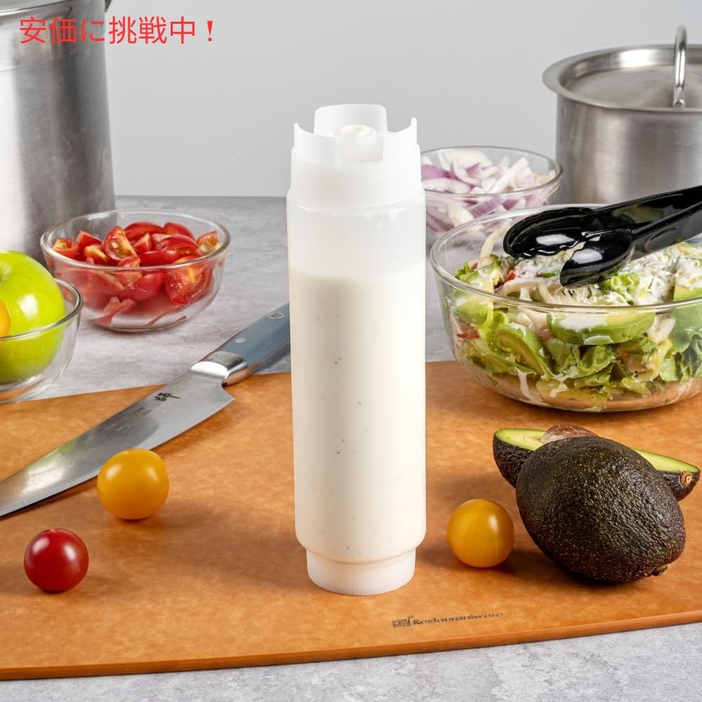 Restaurantware レストランウェア FIFO方式 473mL 調味料用スクイーズボトル 6本セット First In First Out 16oz Condiment Squeeze Bottle 6pcs 2