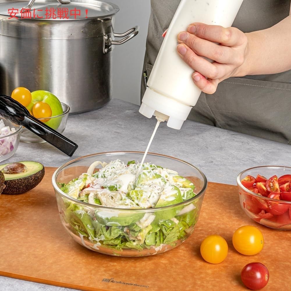 Restaurantware レストランウェア FIFO方式 473mL 調味料用スクイーズボトル 6本セット First In First Out 16oz Condiment Squeeze Bottle 6pcs 4