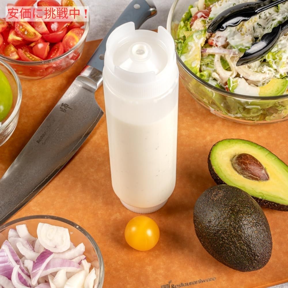 Restaurantware レストランウェア FIFO方式 473mL 調味料用スクイーズボトル 6本セット First In First Out 16oz Condiment Squeeze Bottle 6pcs 5