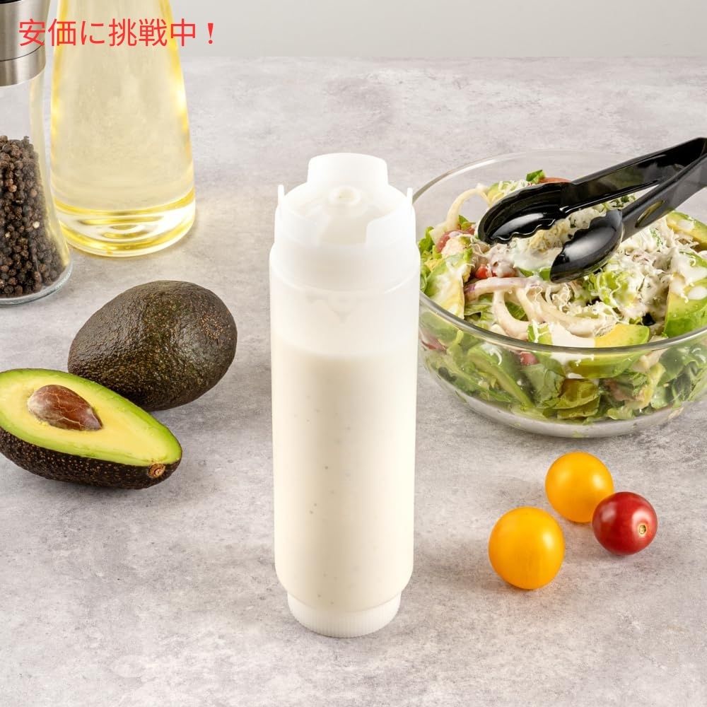 Restaurantware レストランウェア FIFO方式 473mL 調味料用スクイーズボトル 6本セット First In First Out 16oz Condiment Squeeze Bottle 6pcs 6