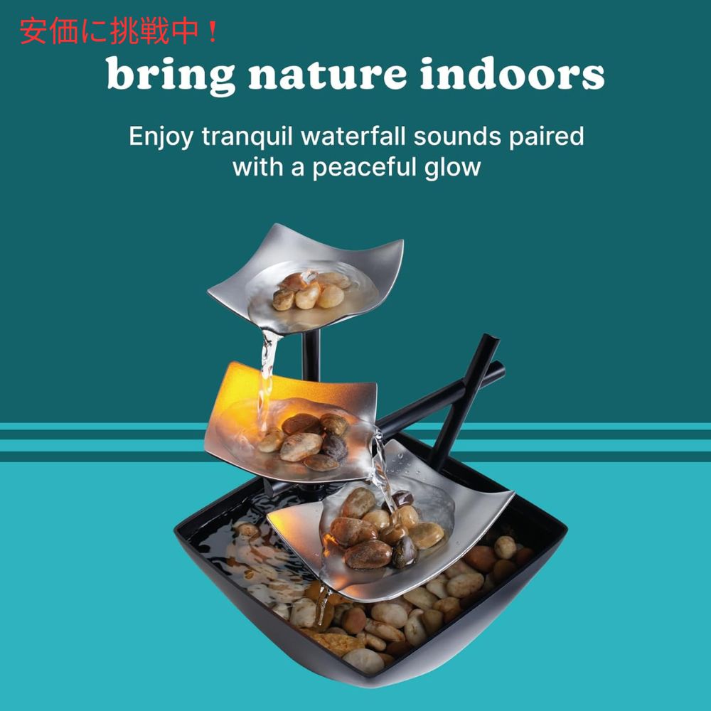 Homedics 卓上噴水 インテリア 水のせせらぎからストレスフリーに Tabletop Water Fountain 6