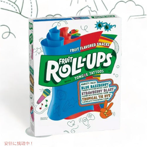 ベティクロッカー フルーツ ロールアップス バラエティ フルーツスナック 12個入り Betty Crocker Fruit Roll-Ups Variety Fruit Flavored Snacks 10ct 3
