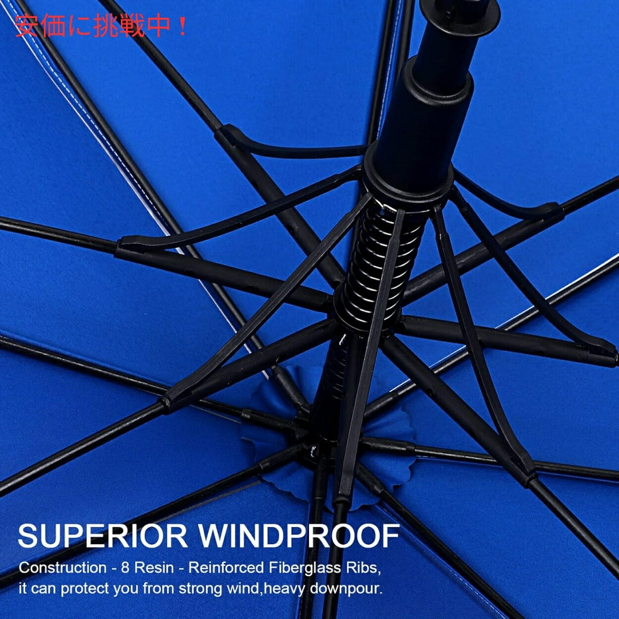 G4Free 68Inch Golf Umbrella Auto Open Sun Rain Umbrella Silver Blue ゴルフ傘 晴雨兼用傘 ジャンボ傘 UVパラソル 自動オープン 銀色 青色 5