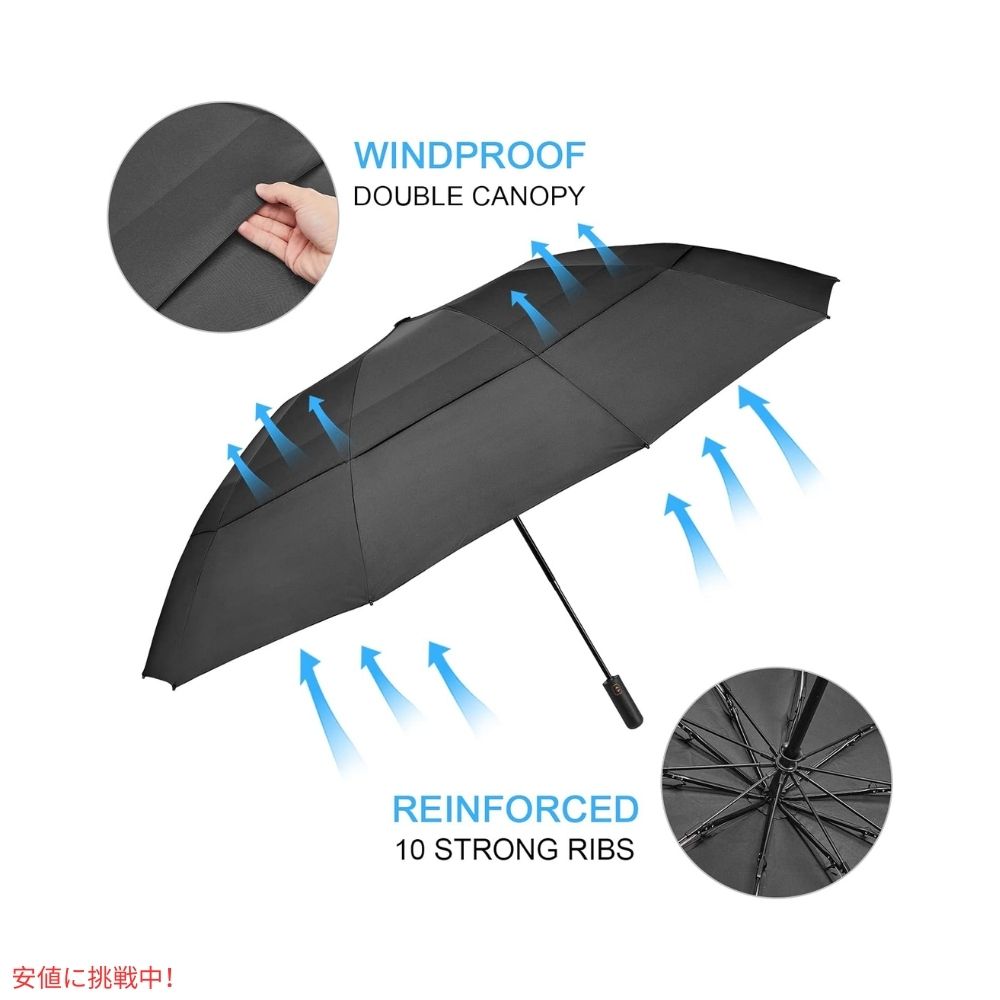 G4Free 自動開閉 ゴルフ傘 46インチ ブラック G4Free Automatic Golf Umbrella 46 inches-Black 3