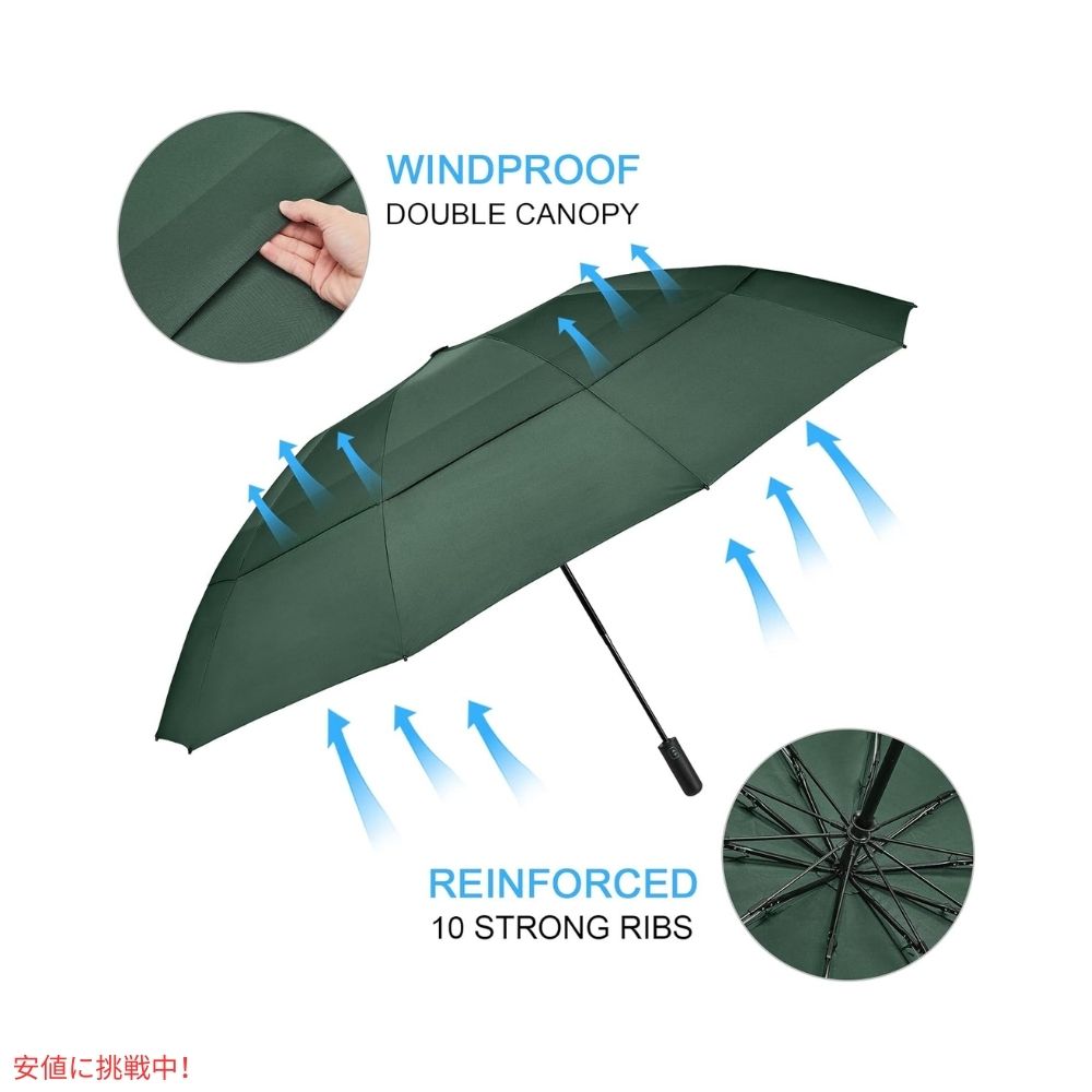 G4Free 自動開閉 ゴルフ傘 46インチ グリーン G4Free Automatic Golf Umbrella 46 inches-Green 3
