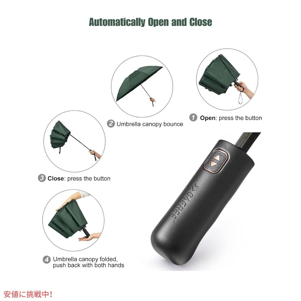 G4Free 自動開閉 ゴルフ傘 46インチ グリーン G4Free Automatic Golf Umbrella 46 inches-Green 4