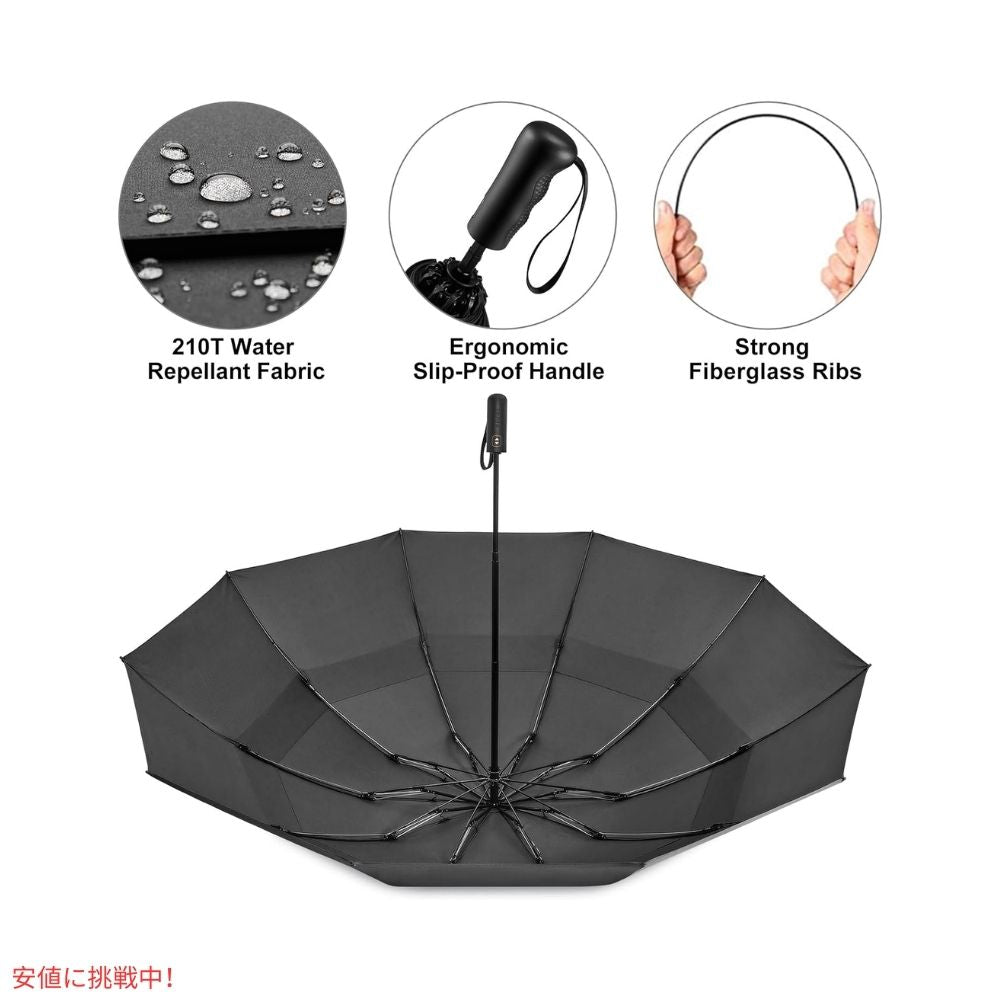 G4Free 自動開閉 ゴルフ傘 54インチ ブラック G4Free Automatic Golf Umbrella 54 inches-Black 5