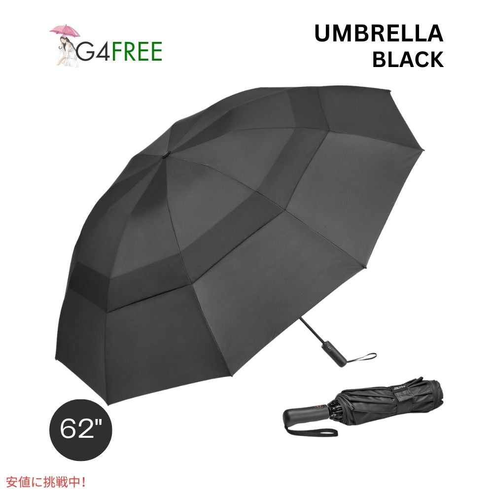G4Free 自動開閉 ゴルフ傘 62インチ ブラック G4Free Automatic Golf Umbrella 62 inches-Black 1
