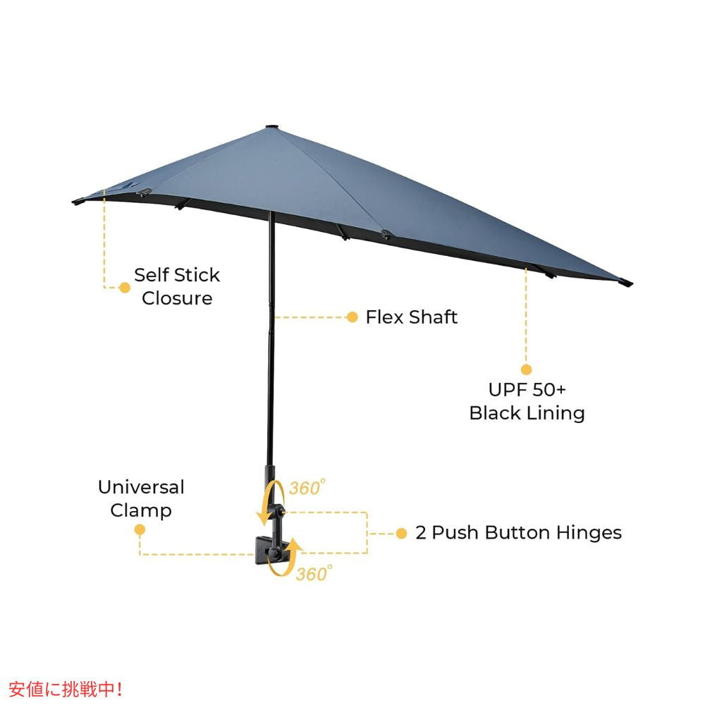 G4Free UPF 50+ 調節可能 ビーチパラソル XL ダークブルー UVカット 日傘 パラソル ゴルフ傘 UPF 50+ Adjustable Beach Umbrella XL Dark Blue 2