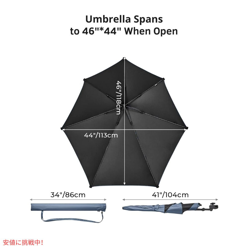 G4Free UPF 50+ 調節可能 ビーチパラソル XL ダークブルー UVカット 日傘 パラソル ゴルフ傘 UPF 50+ Adjustable Beach Umbrella XL Dark Blue 3