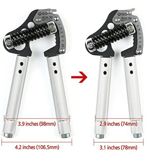 (GD) IRON GRIP EXT 90 ハンドグリップ (25~90kg) 握力トレーニング 負荷調整とグリップ幅調整が可能 アメリカーナがお届け! 2