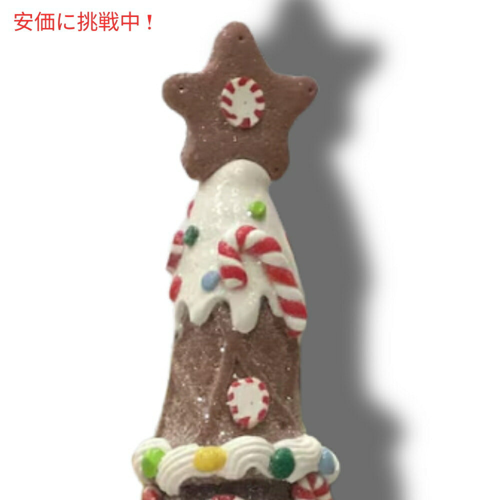 at home ジンジャーブレッドハウス レイヤードデザートコーントリー 15インチGingerbread House Layered Dessert Cone Tree 15inches 4